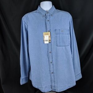 Rugged Wear Basic One-Pocket Denim Shirt